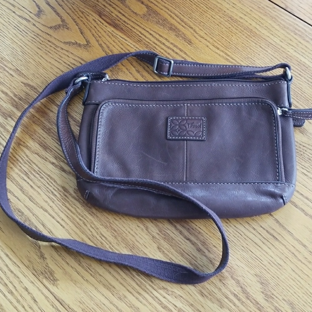 Fossil Leather Crossbody Bag